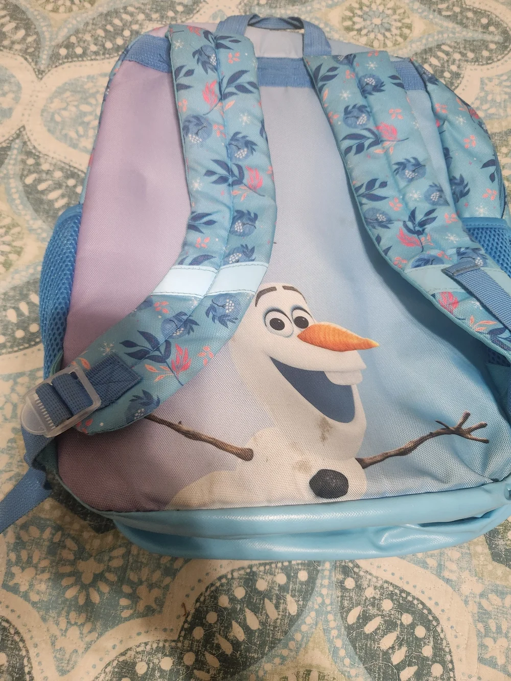 Disney Frozen Kids Holographic Elsa & Anna Backpack - Blue / Purple / Pink